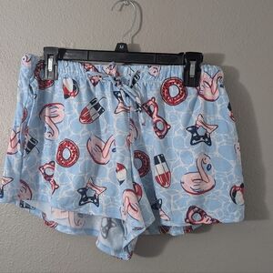Summer Pajama Shorts Blue 4th If July